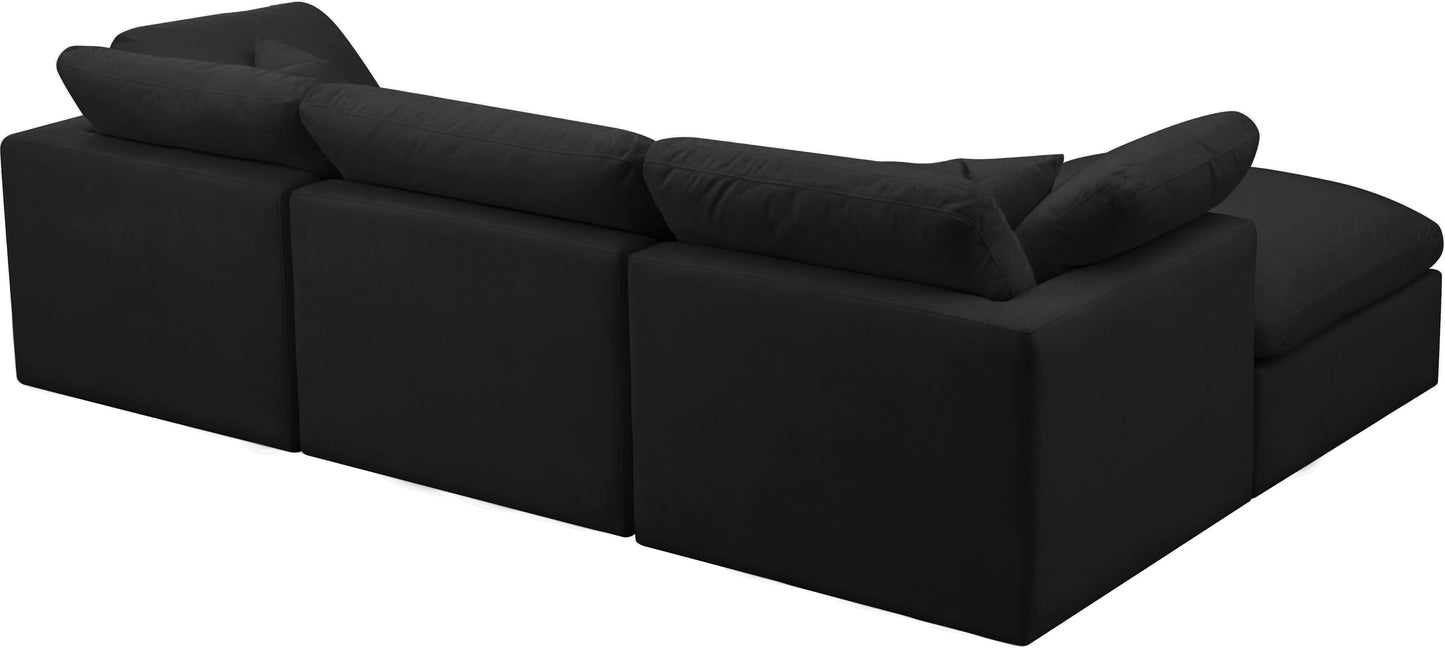 lips black velvet standard comfort modular sectional sec4a