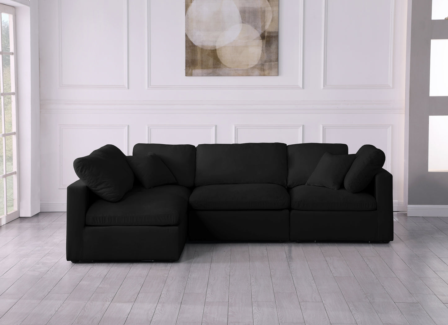 lips black velvet standard comfort modular sectional sec4b