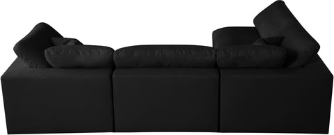 Lips Black Velvet Standard Comfort Modular Sectional Sec4B