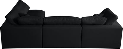 Lips Black Velvet Standard Comfort Modular Sectional Sec4B