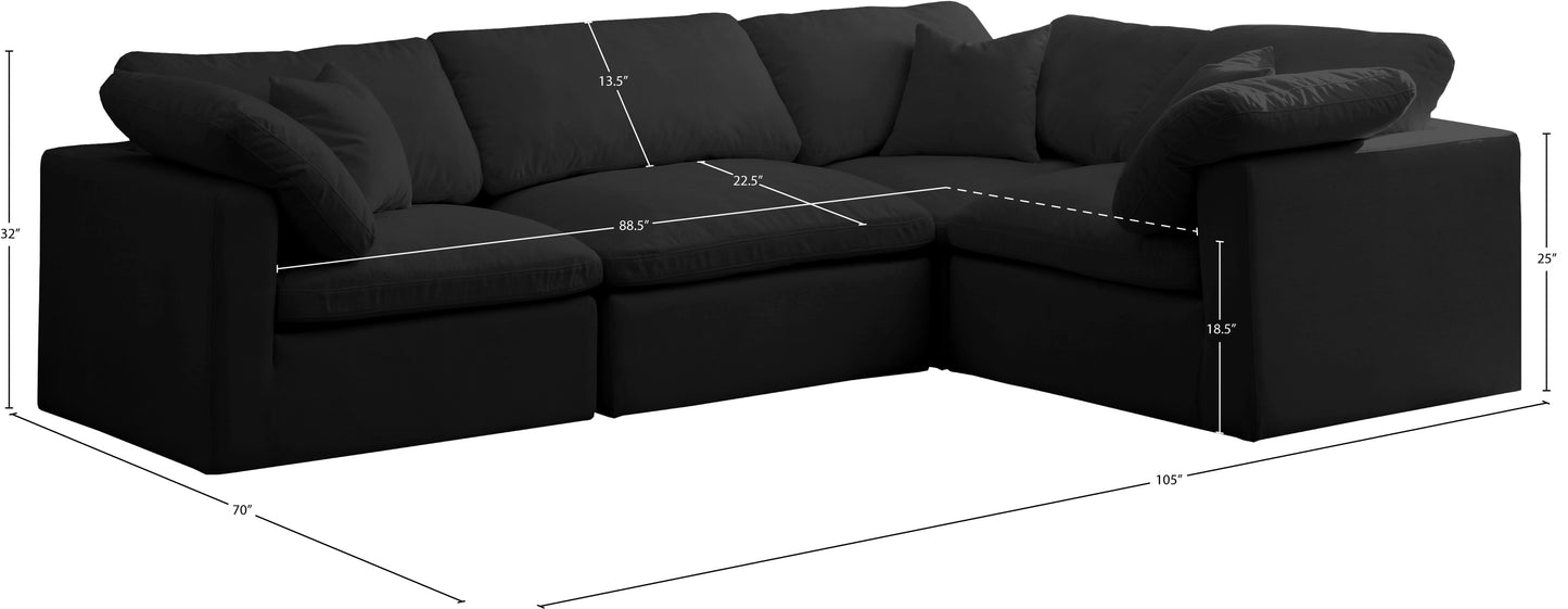 lips black velvet modular sectional sec4c