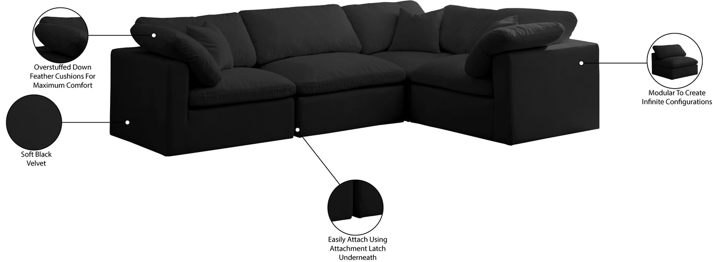 lips black velvet modular sectional sec4c