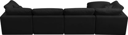 Lips Black Velvet Standard Comfort Modular Sectional Sec5A