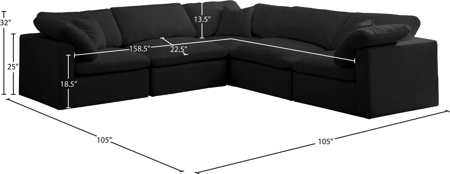 lips black velvet standard comfort modular sectional sec5c