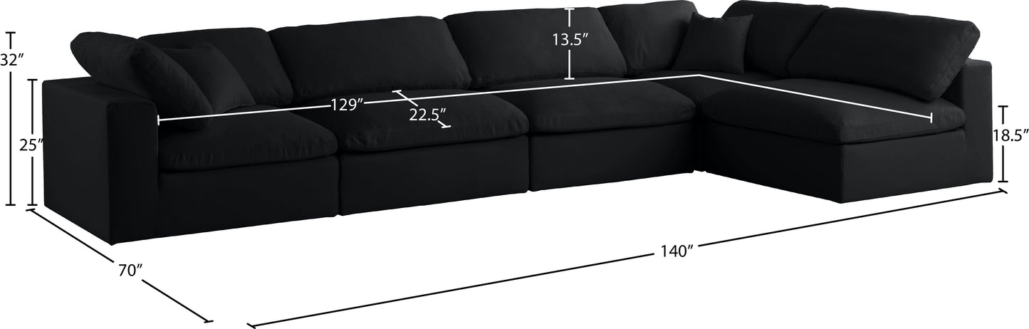 lips black velvet standard comfort modular sectional sec5d