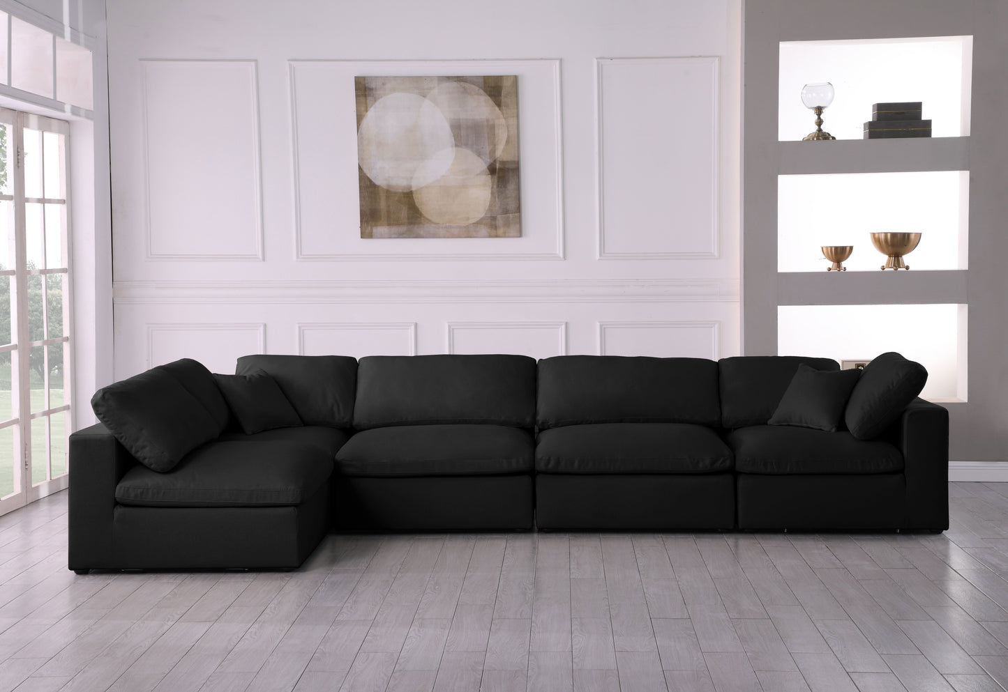 lips black velvet standard comfort modular sectional sec5d