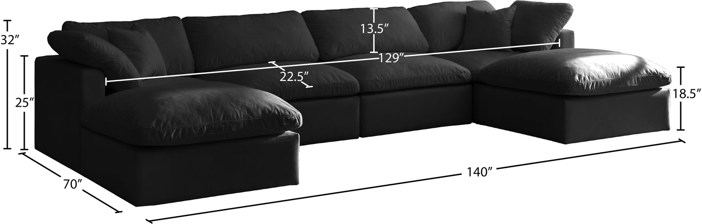 lips black velvet standard comfort modular sectional sec6b