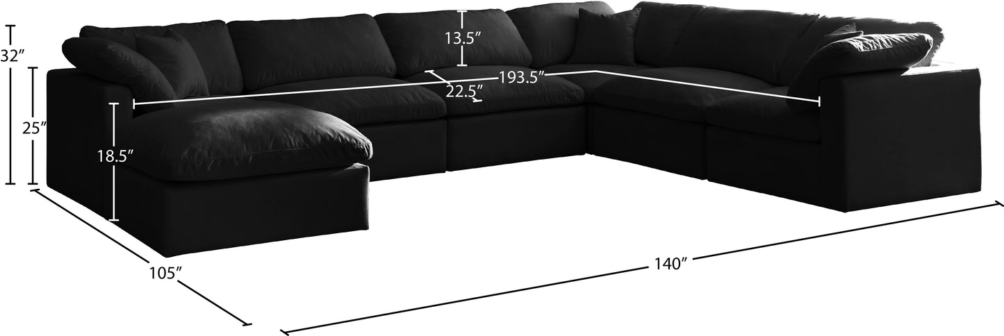 lips black velvet standard comfort modular sectional sec7a