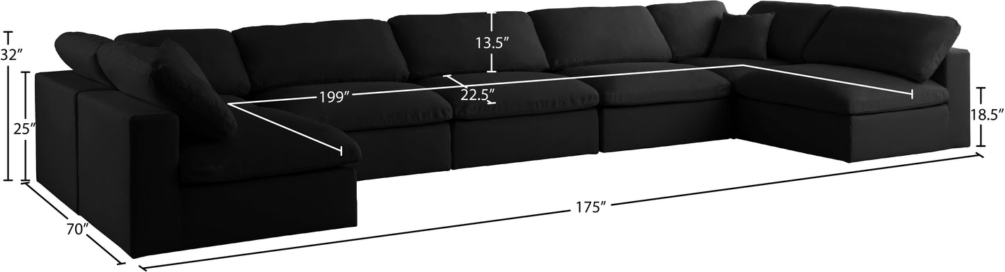 lips black velvet standard comfort modular sectional sec7b