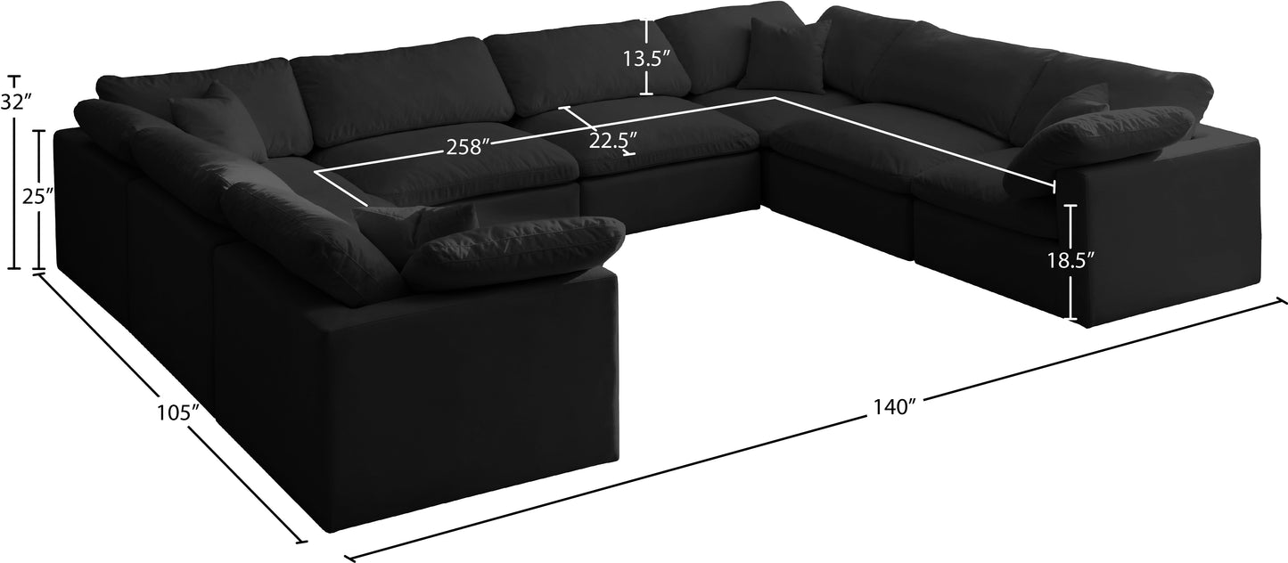 lips black velvet standard comfort modular sectional sec8a