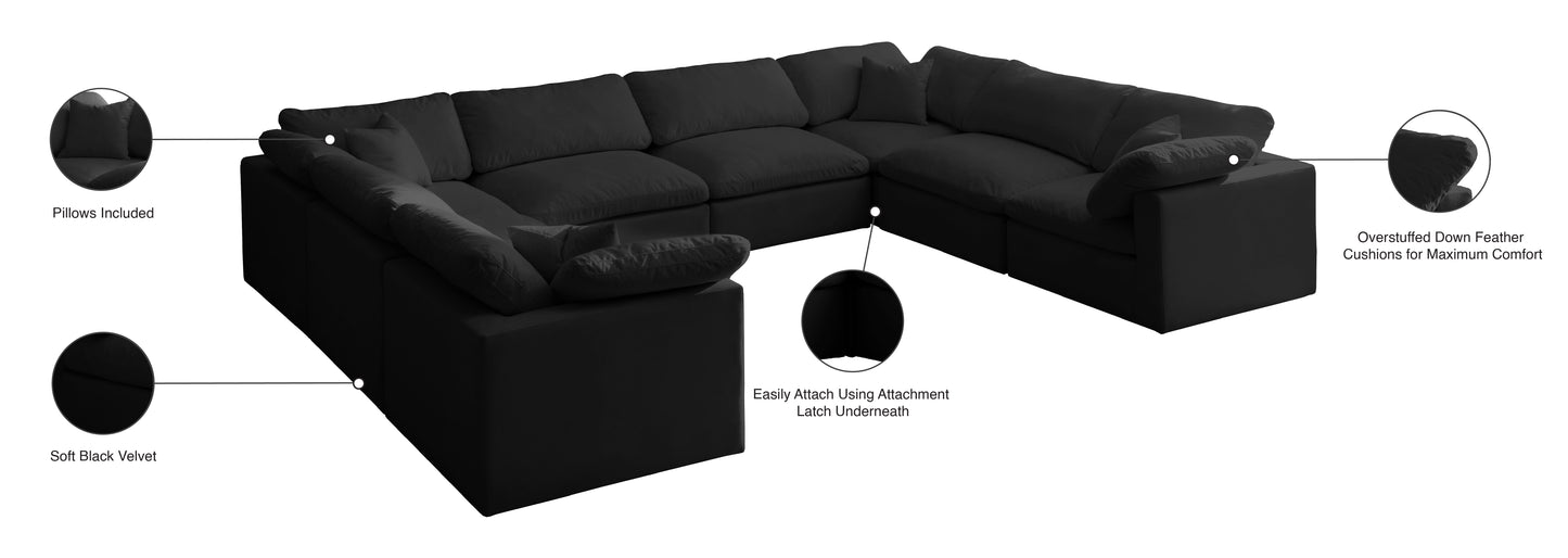 lips black velvet standard comfort modular sectional sec8a