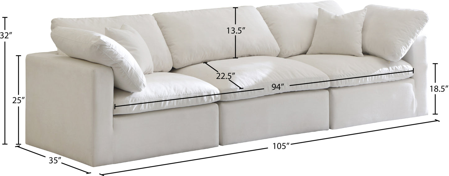 lips cream velvet standard comfort modular sofa s105