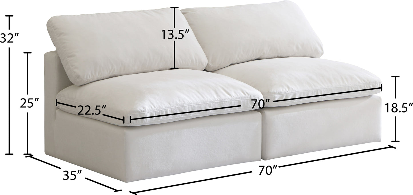 lips cream velvet standard comfort modular sofa s2