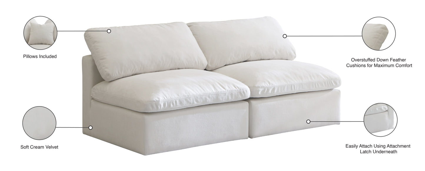 lips cream velvet standard comfort modular sofa s2