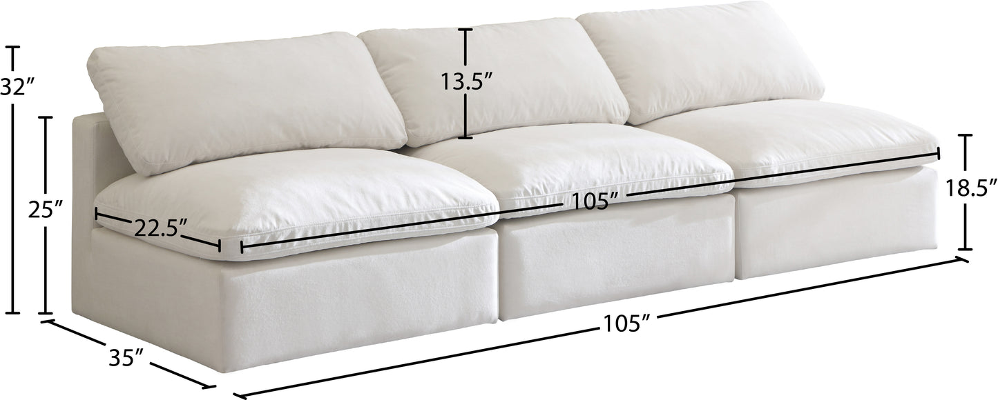 lips cream velvet standard comfort modular sofa s3