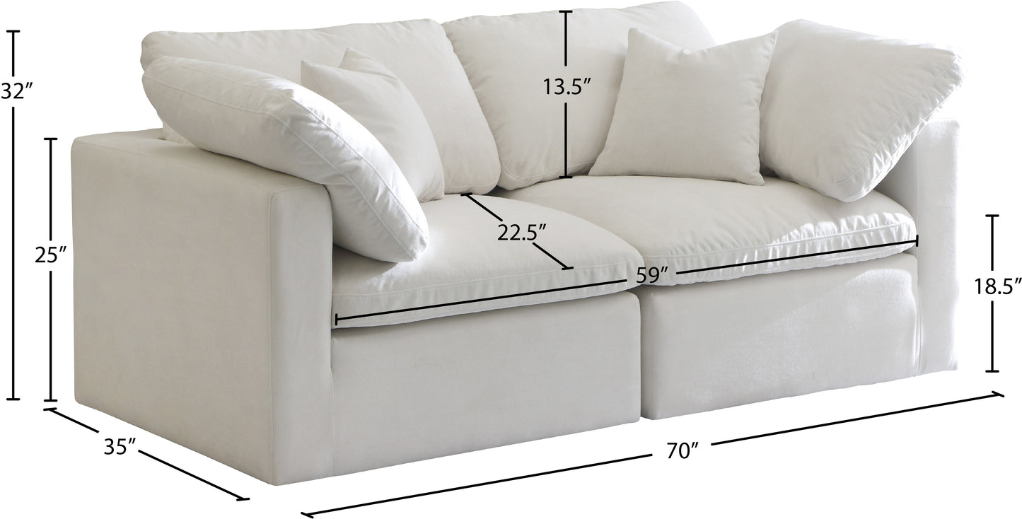 lips cream velvet standard comfort modular sofa s70