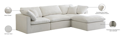 Lips Cream Velvet Standard Comfort Modular Sectional Sec4A