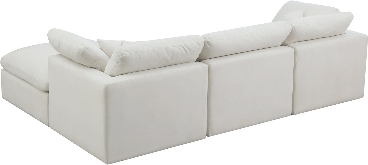 lips cream velvet standard comfort modular sectional sec4a