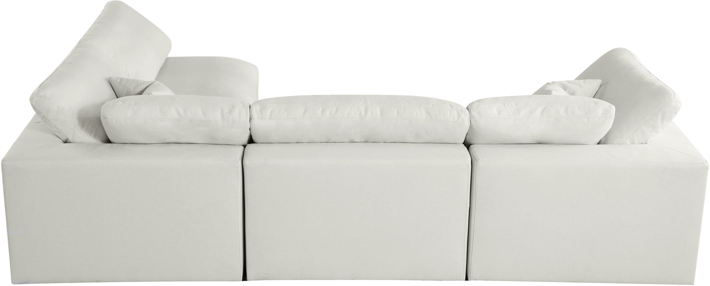 lips cream velvet standard comfort modular sectional sec4b