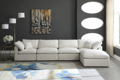 Lips Cream Velvet Standard Comfort Modular Sectional Sec5A