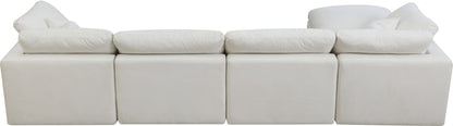 Lips Cream Velvet Standard Comfort Modular Sectional Sec5A