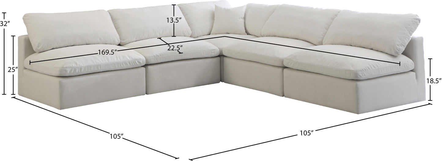 lips cream velvet standard comfort modular sectional sec5b