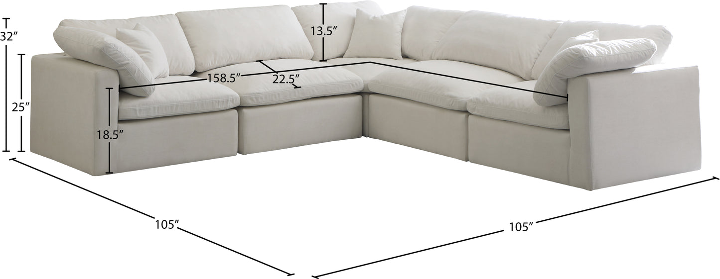 lips cream velvet standard comfort modular sectional sec5c