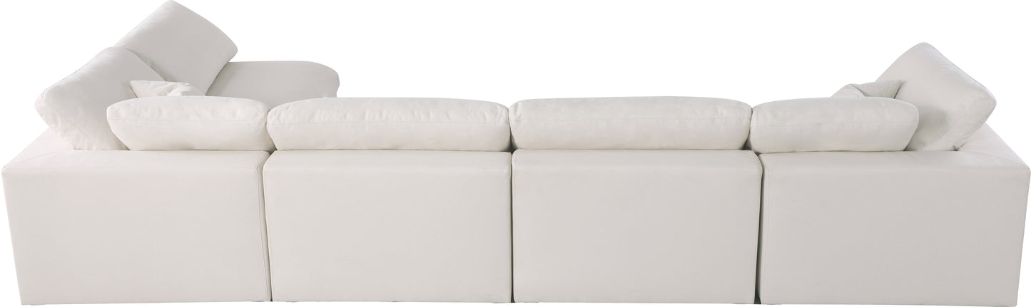 lips cream velvet standard comfort modular sectional sec5d