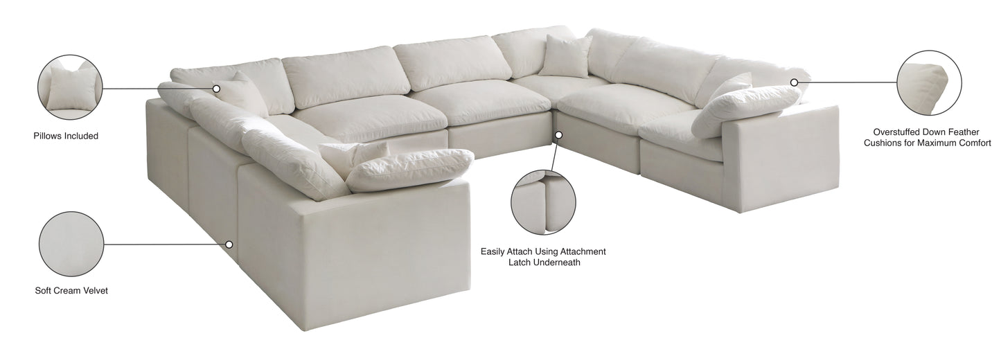 lips cream velvet standard comfort modular sectional sec8a