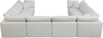 Lips Cream Velvet Standard Comfort Modular Sectional Sec8A