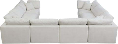 Lips Cream Velvet Standard Comfort Modular Sectional Sec8A