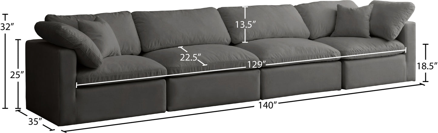 lips grey velvet standard comfort modular sofa s140