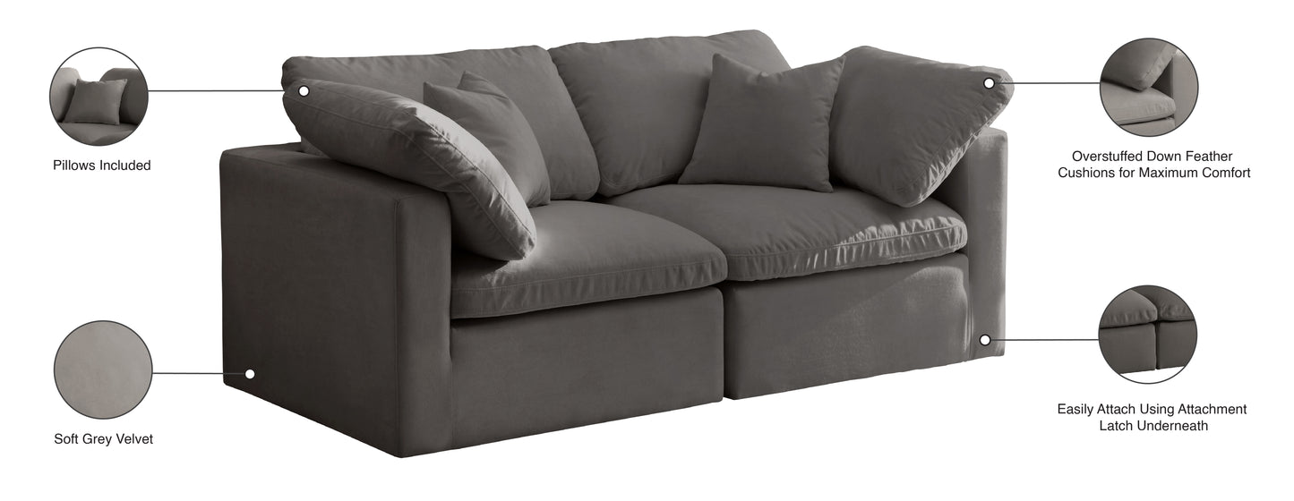 lips grey velvet standard comfort modular sofa s70