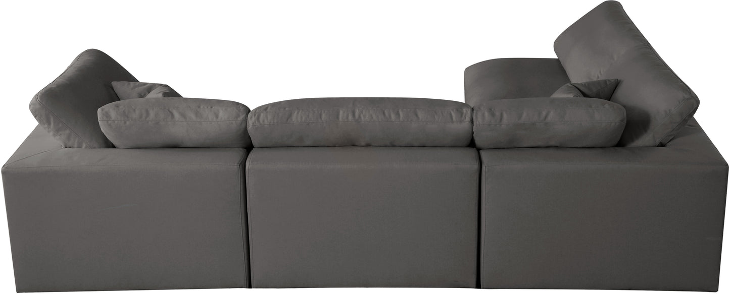 lips grey velvet standard comfort modular sectional sec4b