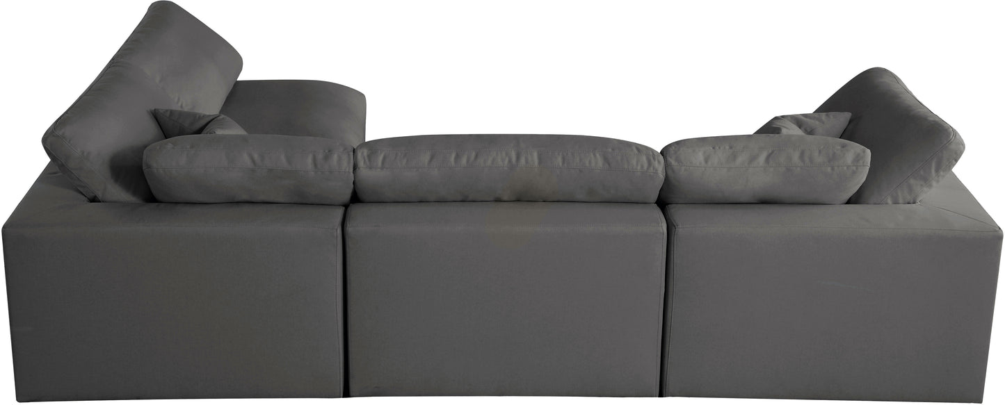 lips grey velvet standard comfort modular sectional sec4b