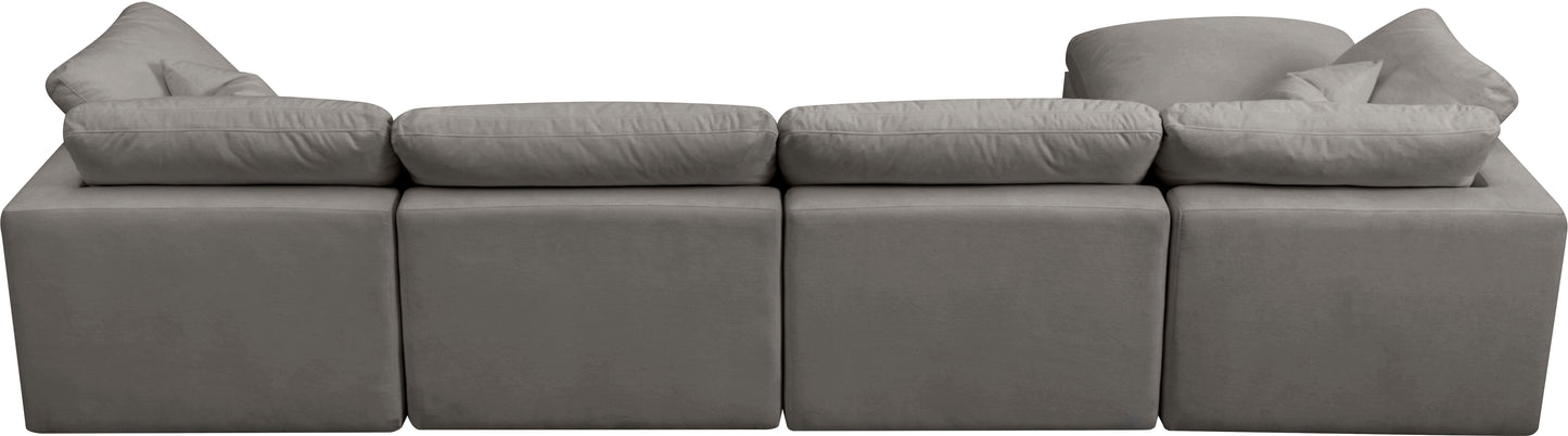 lips grey velvet standard comfort modular sectional sec5a