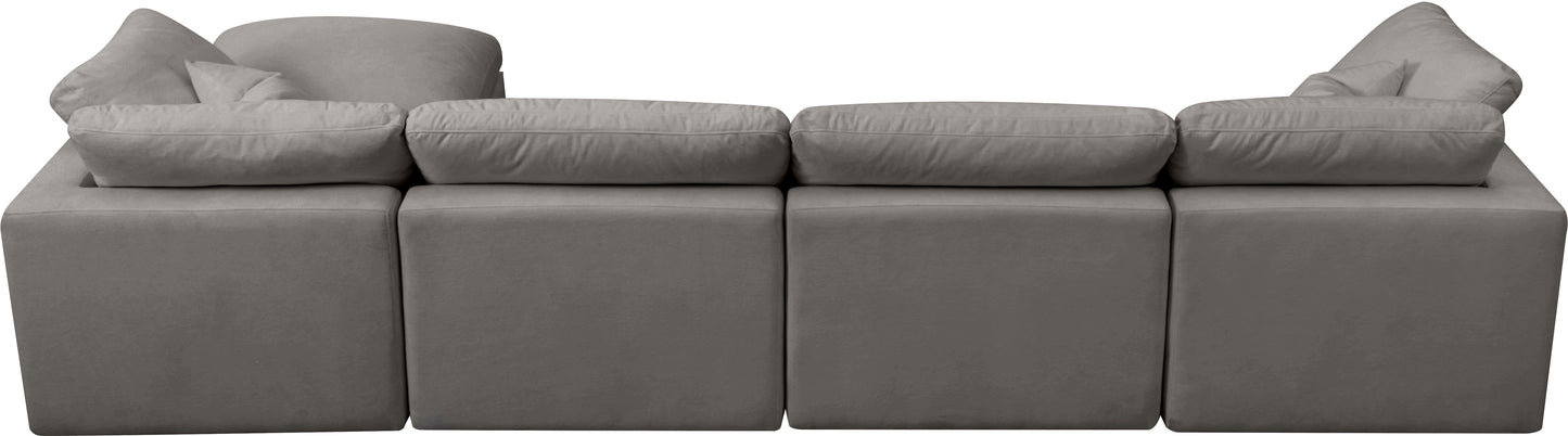 lips grey velvet standard comfort modular sectional sec5a