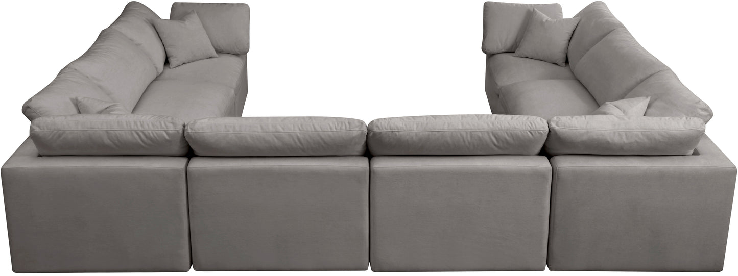 lips grey velvet standard comfort modular sectional sec8a