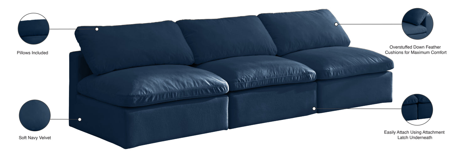 lips navy velvet standard comfort modular sofa s3