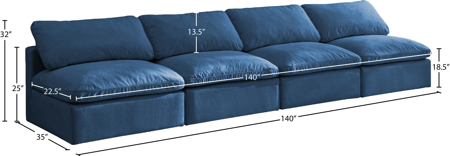 lips navy velvet standard comfort modular sofa s4