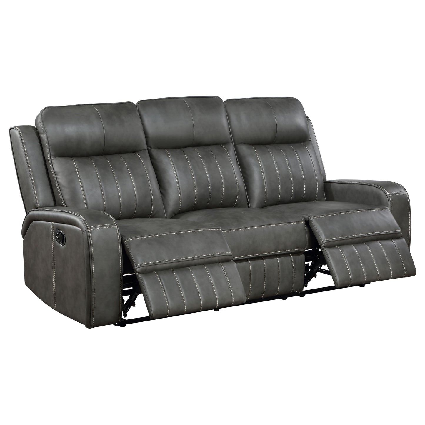 prentiss upholstered track arm motion sofa grey