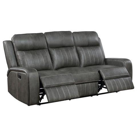 Salizar Upholstered Track Arm Motion Sofa GreyGrey