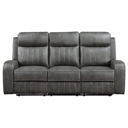 Prentiss Upholstered Track Arm Motion Sofa Grey