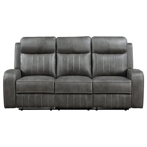 Salizar Upholstered Track Arm Motion Sofa GreyGrey