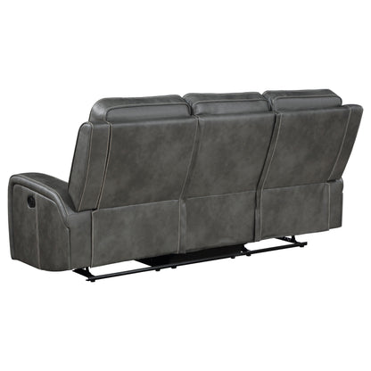 Prentiss Upholstered Track Arm Motion Sofa Grey