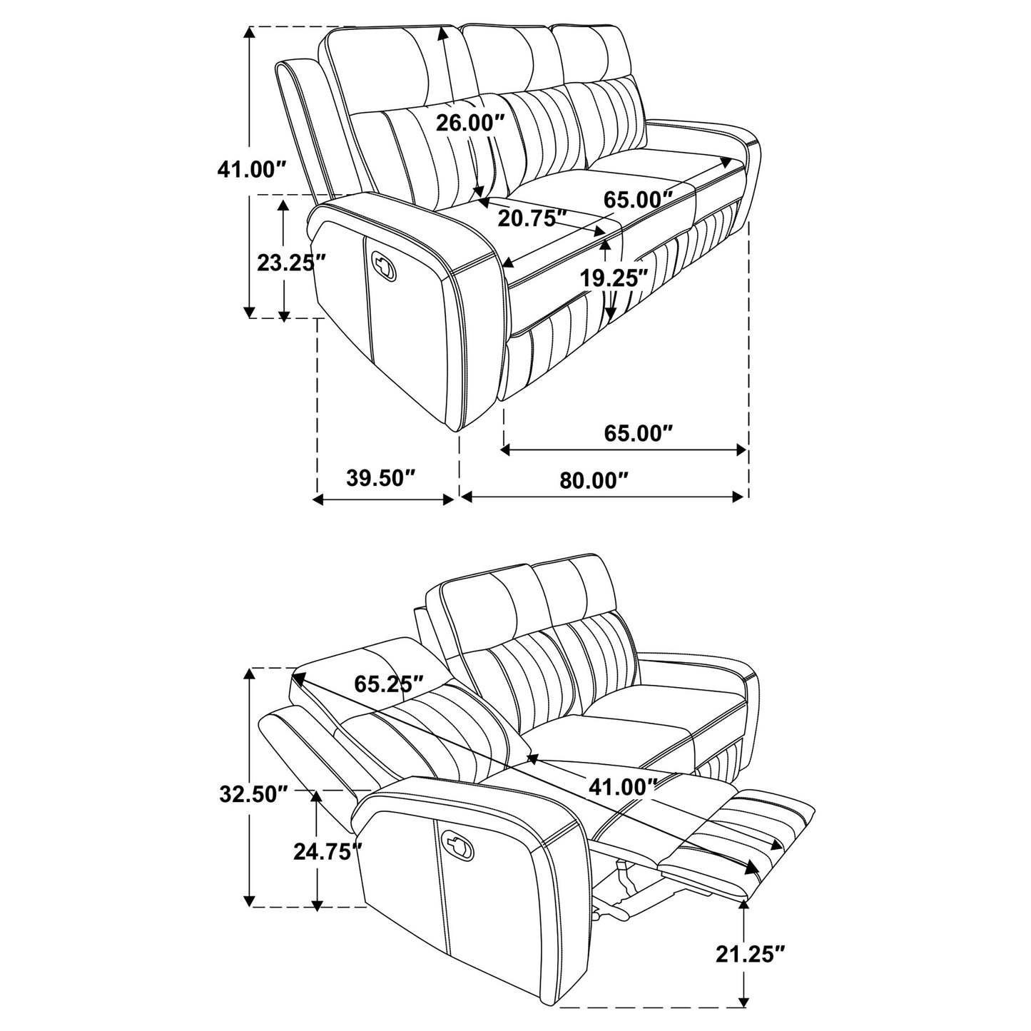 prentiss upholstered track arm motion sofa grey