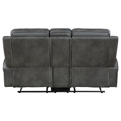 Prentiss Upholstered Track Arm Motion Loveseat Grey