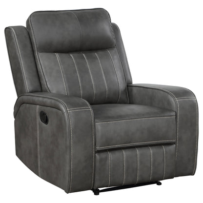 Prentiss Upholstered Track Arm Recliner Grey