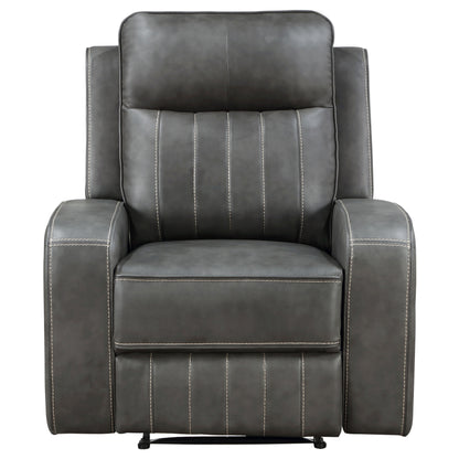 Prentiss Upholstered Track Arm Recliner Grey