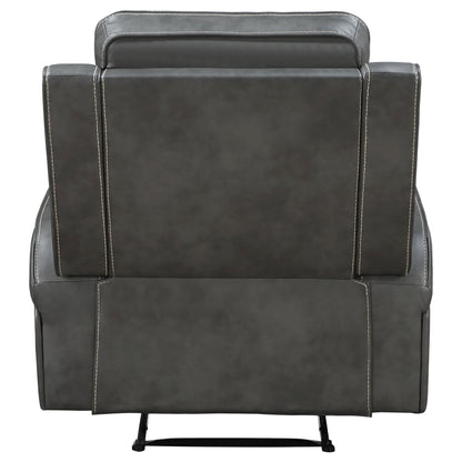 Prentiss Upholstered Track Arm Recliner Grey